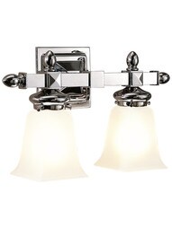 Cumberland 2-Light Wall Sconce in Polished Nickel.